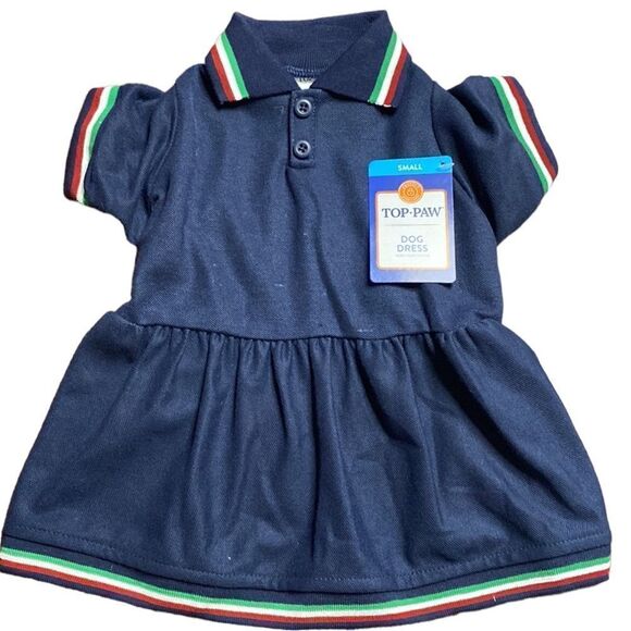 Preppy Navy Dog Dress - Picture 1 of 8